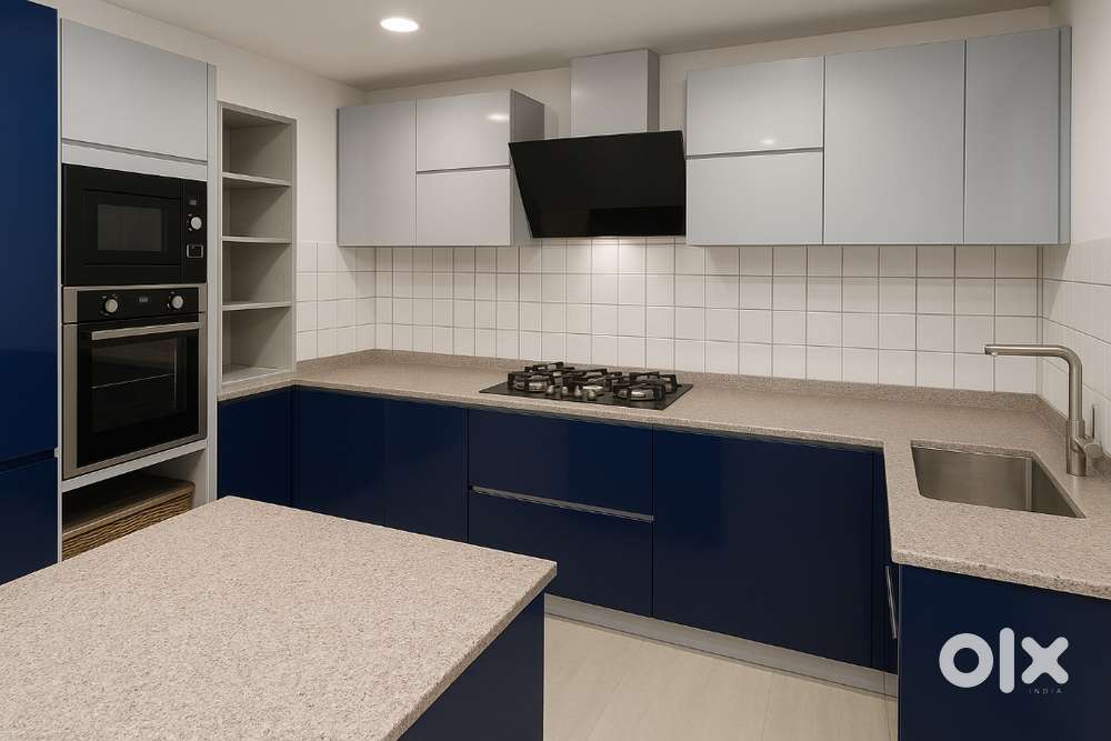New unused modular kitchen setup in excellent condition