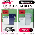 #$¥ Washing machine+Refrigerator combo fully working, Affordable
