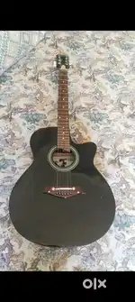 Guitar black in colour