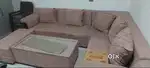 Sofa set with 2 puffies