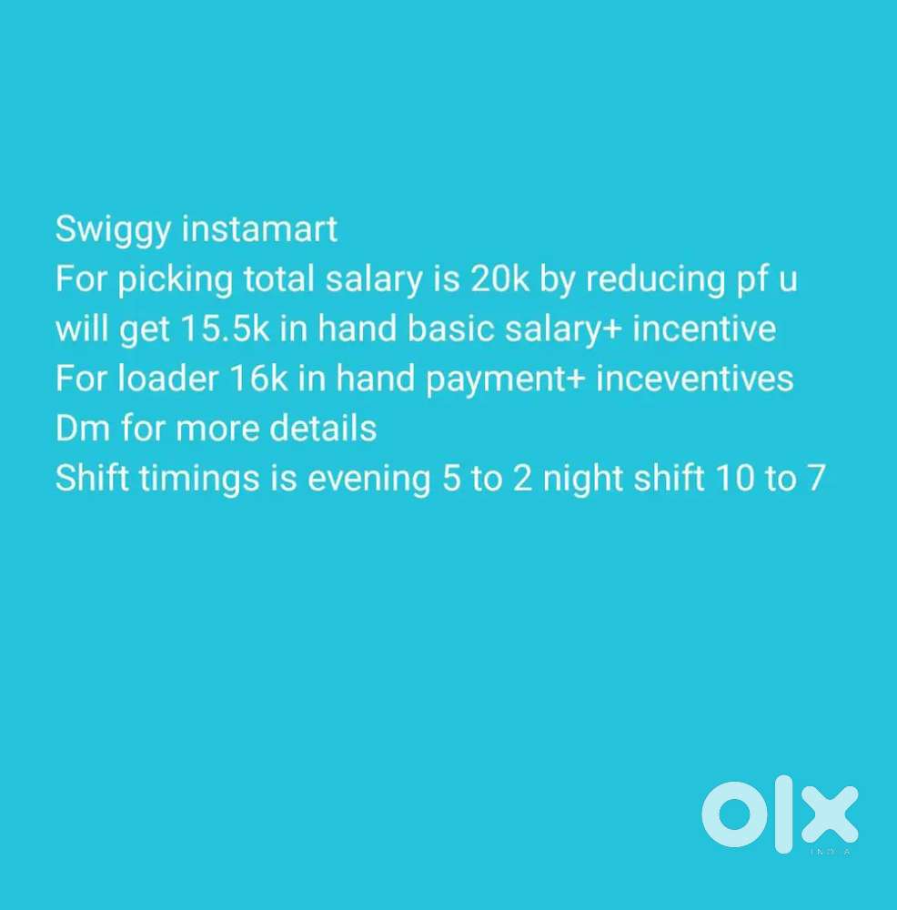 Hiring for picker picker swiggy instamart
