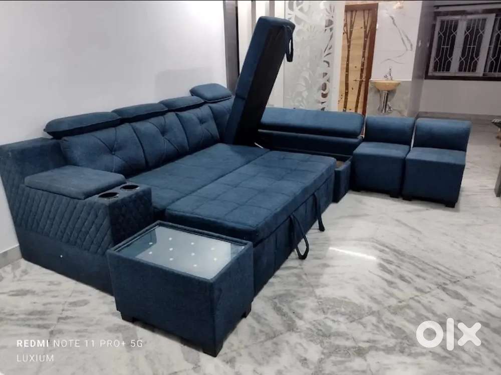 Style l shape sofa cum bed in emi available Aliyar Arham Recliner