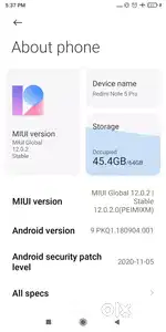 Redmi 5 pro 6GB ram with charger