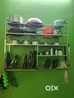 Steel kitchen utensils rack extra large size
