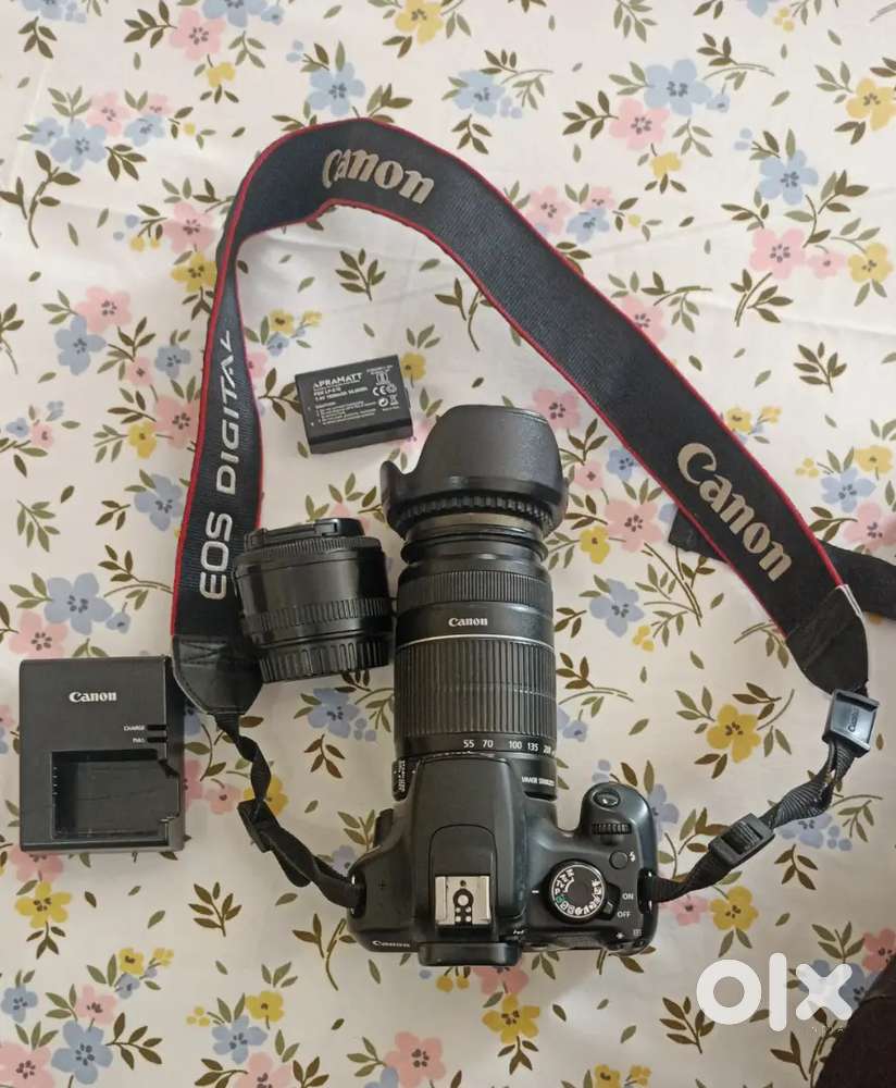 DSLR camera canon 1200 d with double camra lence