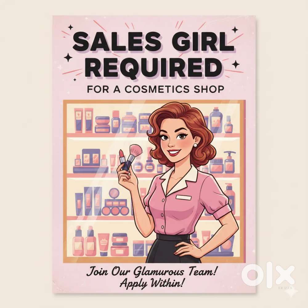 Girl required for cosmetics shop