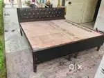 New unused wooden double bed without box available