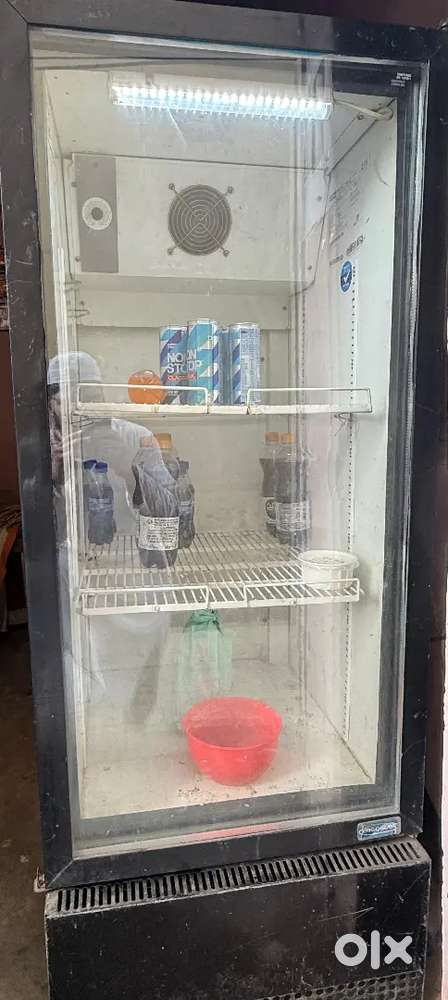 Glass door fridge