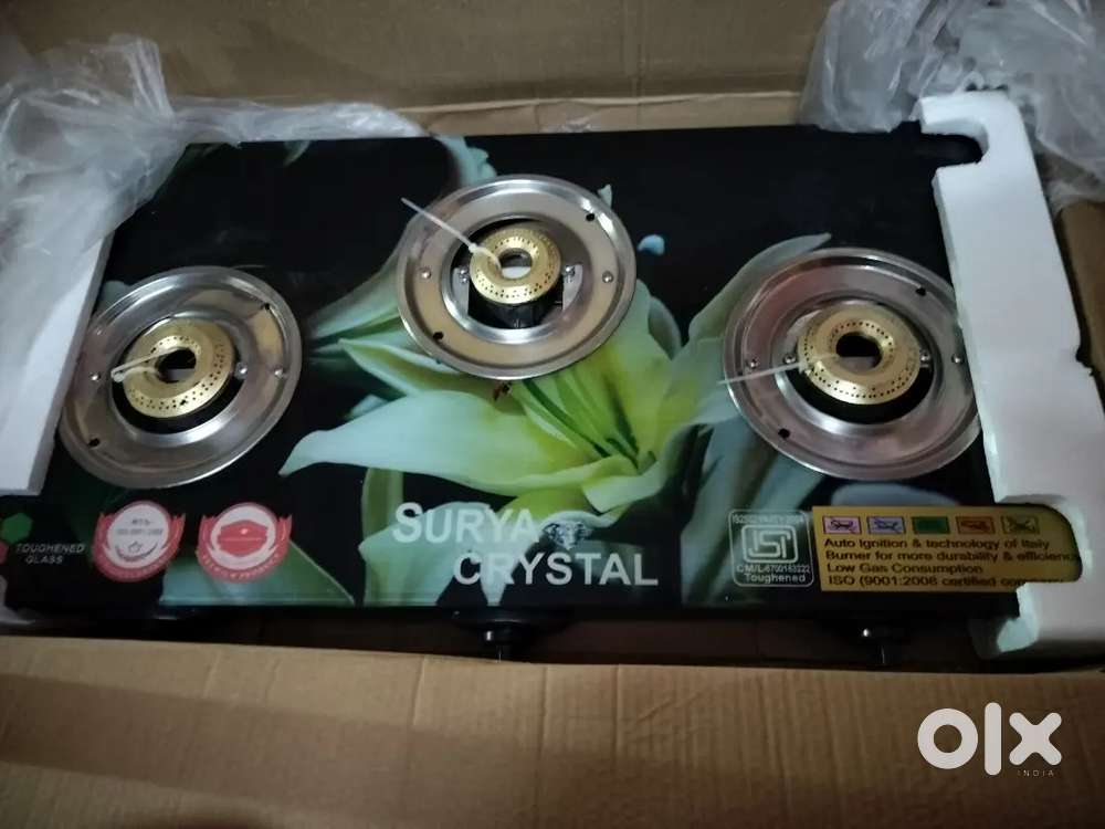 Three burner gas oven