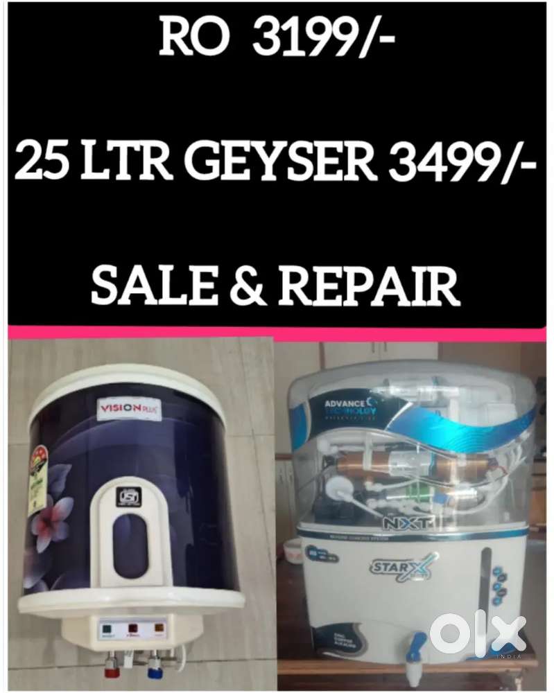 WATER PURIFIER RO FILTER, GEYSER, CHIMNEY, INVERTER, IN HOLE SALE RATE