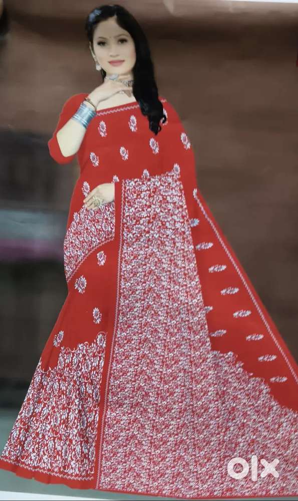 Designer printed cotton saree