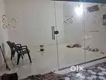 Partition glass with door