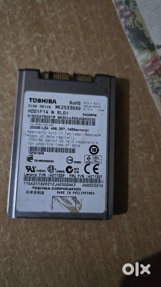 Intel processor and Hard drive