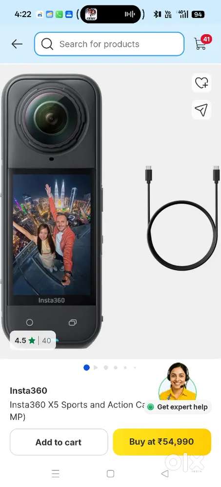 Insta360 X5  Action camera 4k 8k