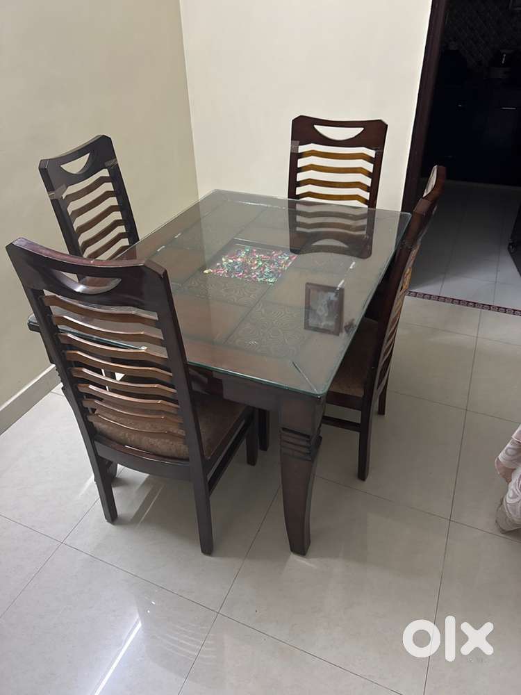 Woodden and glass Dining Table
