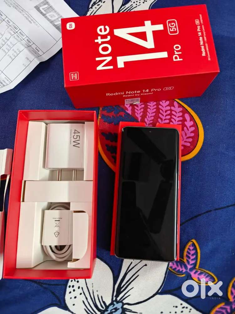 Redmi note 14 Pro 8GB/256GB   4.months used  all accessories