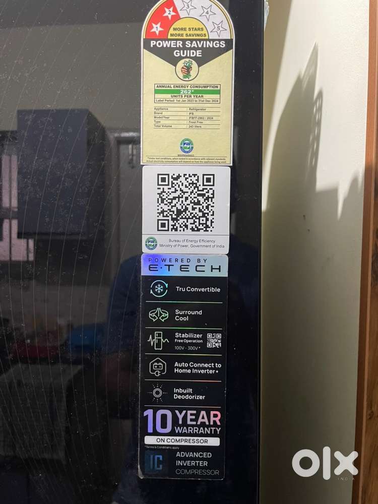 IFB 243 L, 2 Star, Glass Door Refrigerator