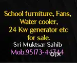 Computers, School benches, Generator