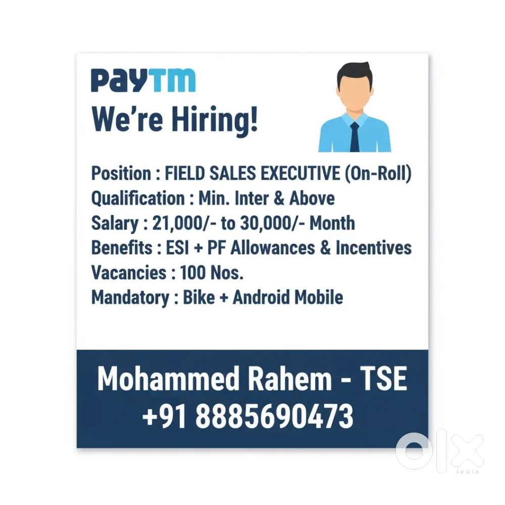 Join Our Team: Field Sales Executive Opportunity at Paytm - Hyderabad