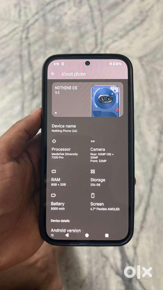 Nothing 2a 5g blue 8gb ram 256 gb storage