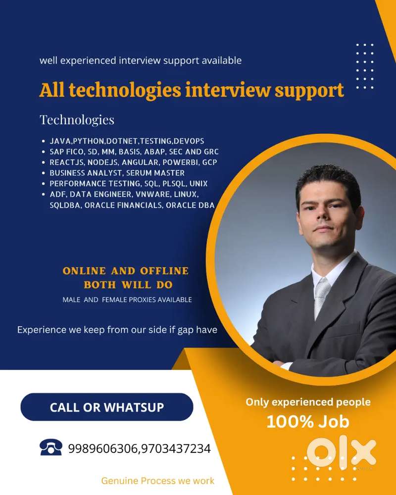 Interview Support and Proxy Support Available for All Technologies