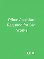Office assistane required for construction field