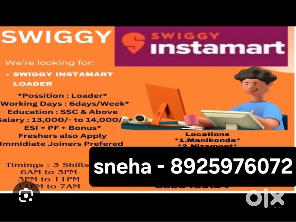 We hiring for swiggy instamart
