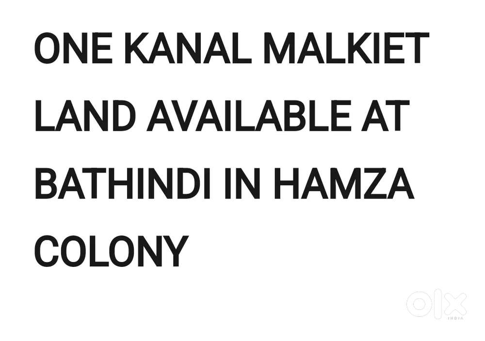 One Kanal Malkiet Land