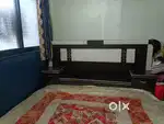 King Size Wooden Bed with Storage & Headboard and Computer Table