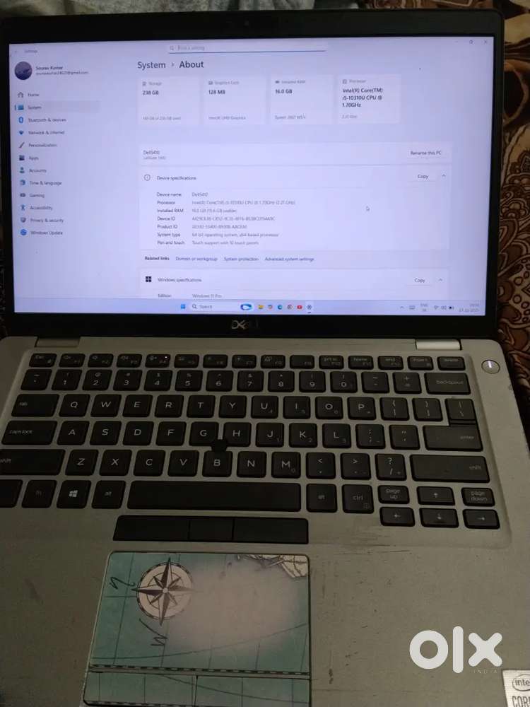 Dell laptop touch screen 16gm ram