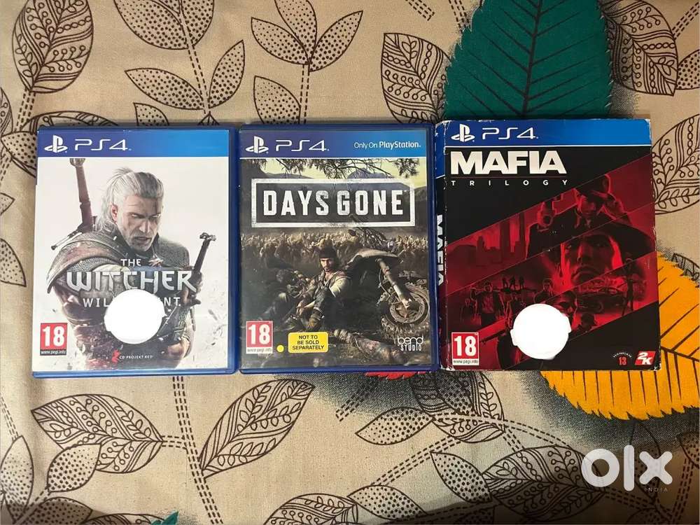 3 PS4 Games - Days Gone, Mafia Trilogy & Witcher 3