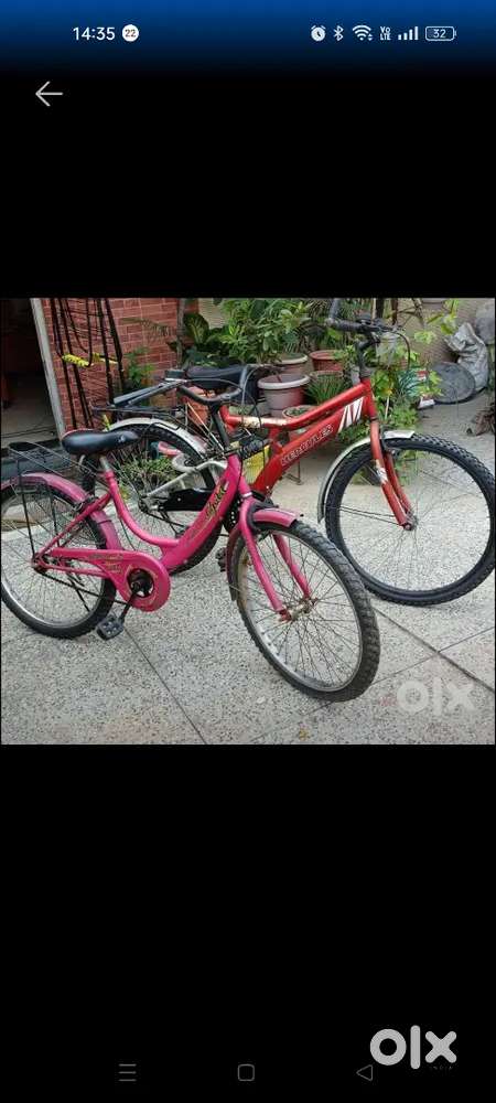 2 cycles-His(Hercules) Hers(Hero) cycles with all new tyres