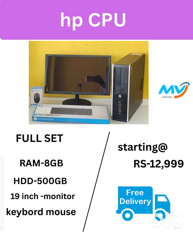 Door Delivery  Cash on home delivery  Desktop Laptop CPU Full Set i3-i