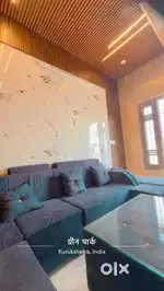 7 seater sofa with tabel, two puffi and sattie