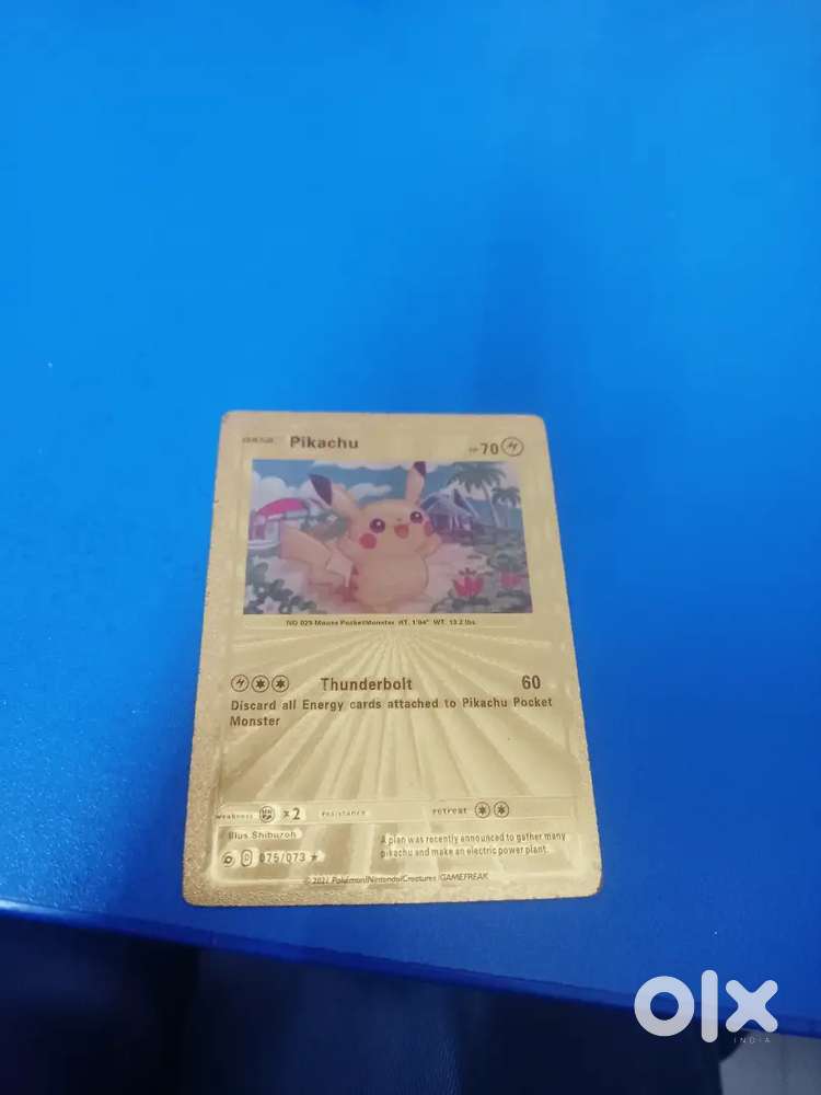 The golden Card of Pikachu