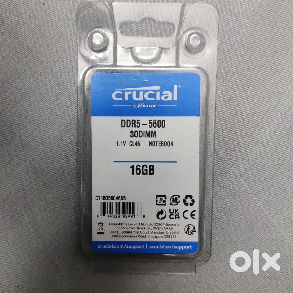 Crucial 16GB RAM DDR5 5600mhz SODIMM