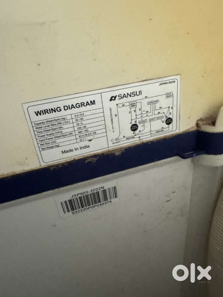 Semi automatic sansui washing machine