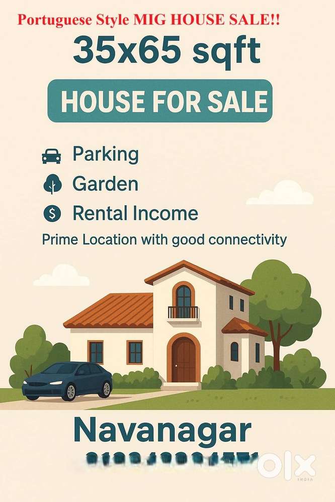 Portuguese Style MIG House SALE @ NAVANAGAR HUBLIARR