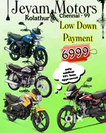 New brand motorcycle available low down payment only Adhar card