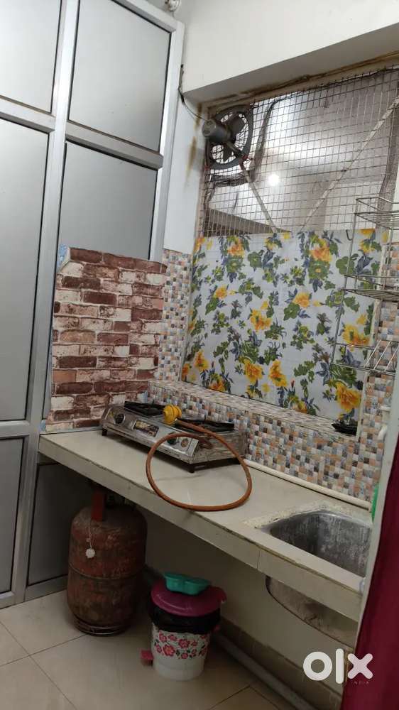 Girls pg Room, kichen, furnished, Single seater room