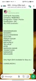 Providing free Job at ( OSMAN NAGAR )!!