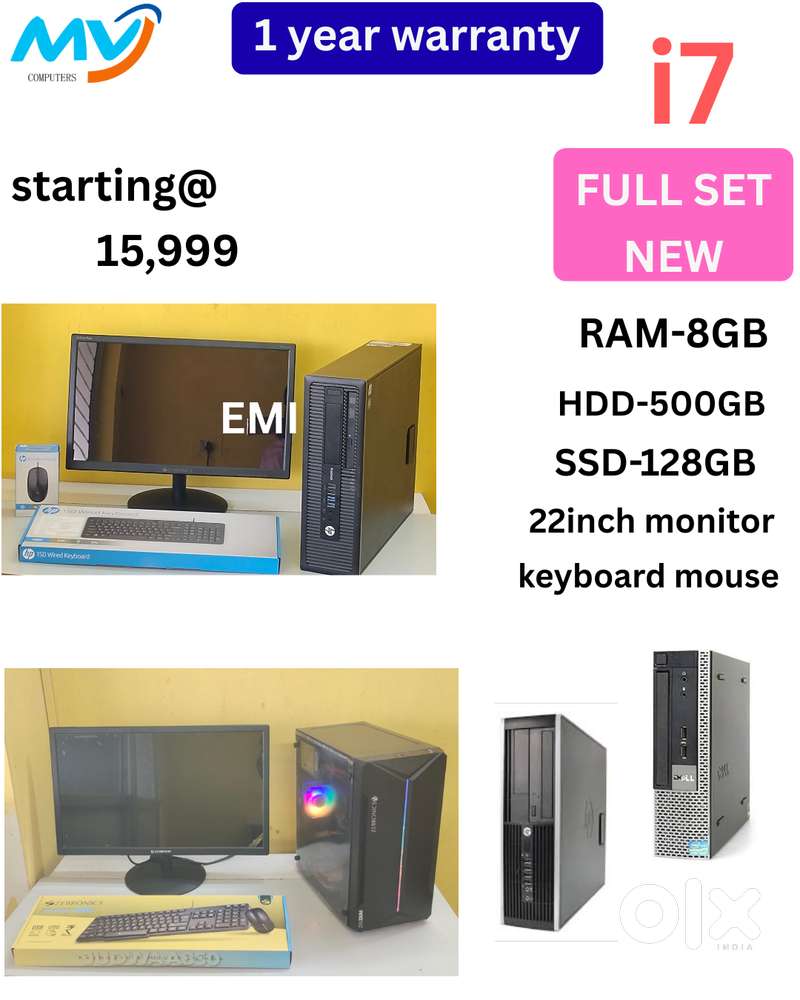 Offer Offer  Cash on home delivery  Desktop Laptop CPU Full Set i3-i5-