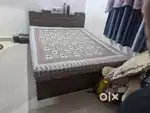 Bed with storage and mattress