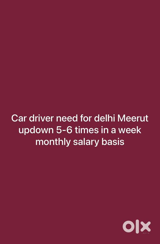 Urgent need personal driver for private car