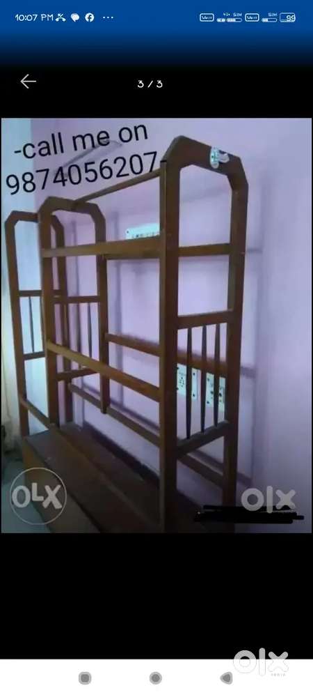 Alna, cloth hanger with box storage made out of segun wood..