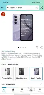 Redmi 15 new one day use mobile