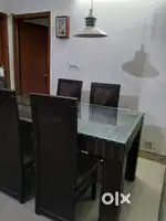 6 seater dining table, 6x6 bed with matress,study cum computer table
