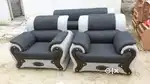 NEW LUXURY 2 MODEL SOFA SET BLACK AND WHITE COLOUR 3+1+1