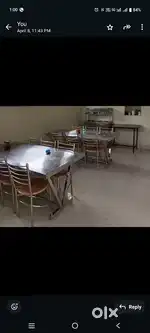 Steel table and chair