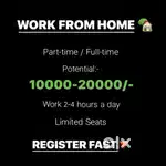 WROK FROM HOME | PART-TIME WORK